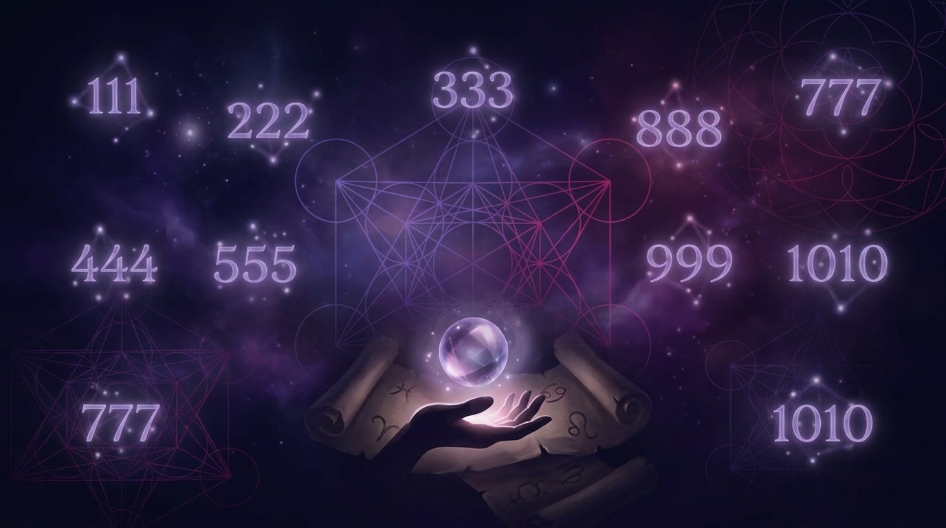Angel Numbers: Complete Meaning Guide (111, 222, 333, 444, 555, 777, 888, 999 & 1010)