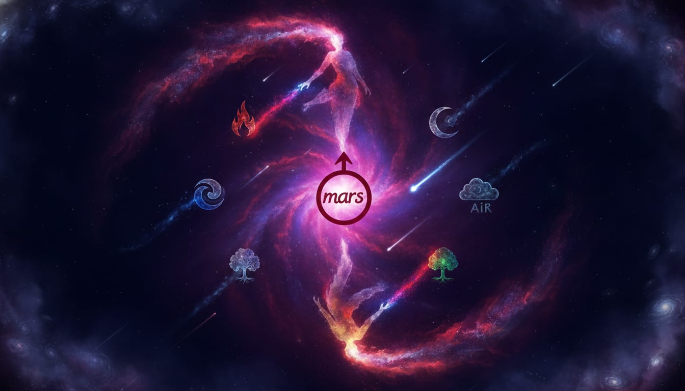 Mars Sign and Attraction Mars Sign and Attraction illustration