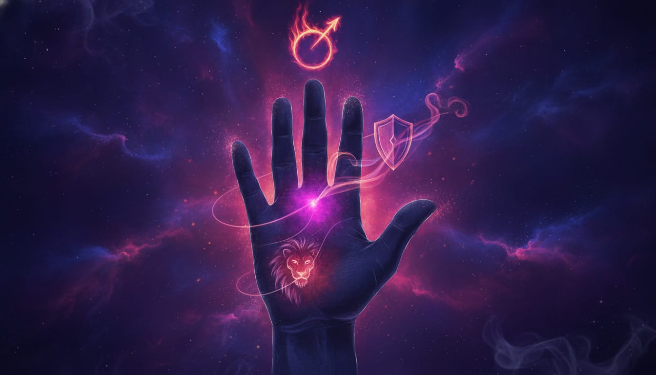 Mars Sign and Your Palm Mars Sign and Your Palm illustration