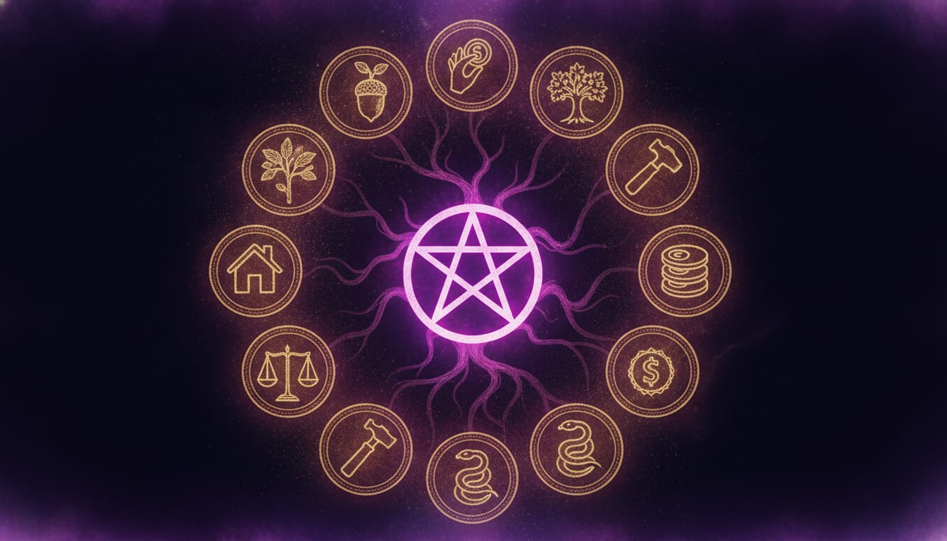 Pentacles (Coins): All 14 Cards Pentacles (Coins): All 14 Cards illustration
